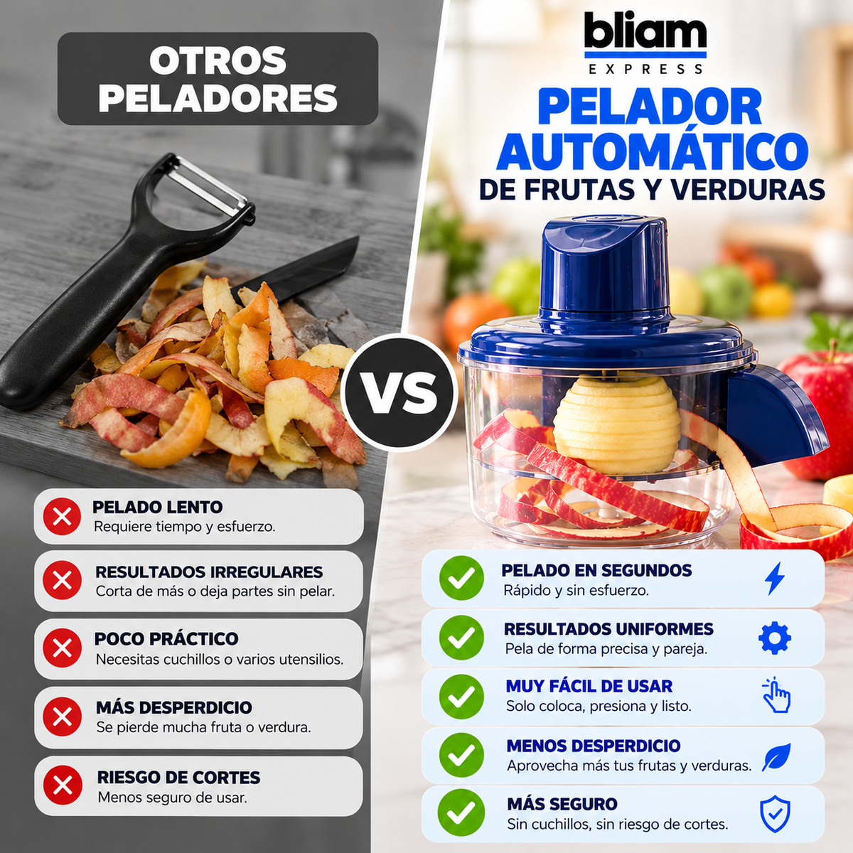 🍎PeelPro™ — Pelador Automático de Frutas y Verduras
