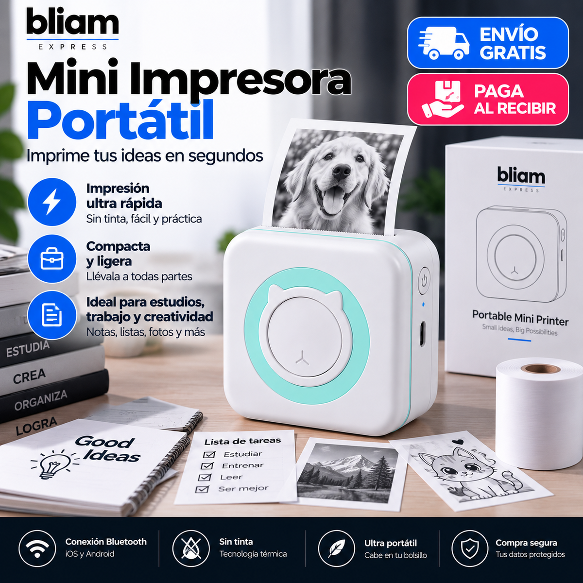 📸 PrintGo™ Mini — Impresora Térmica Portátil🔥