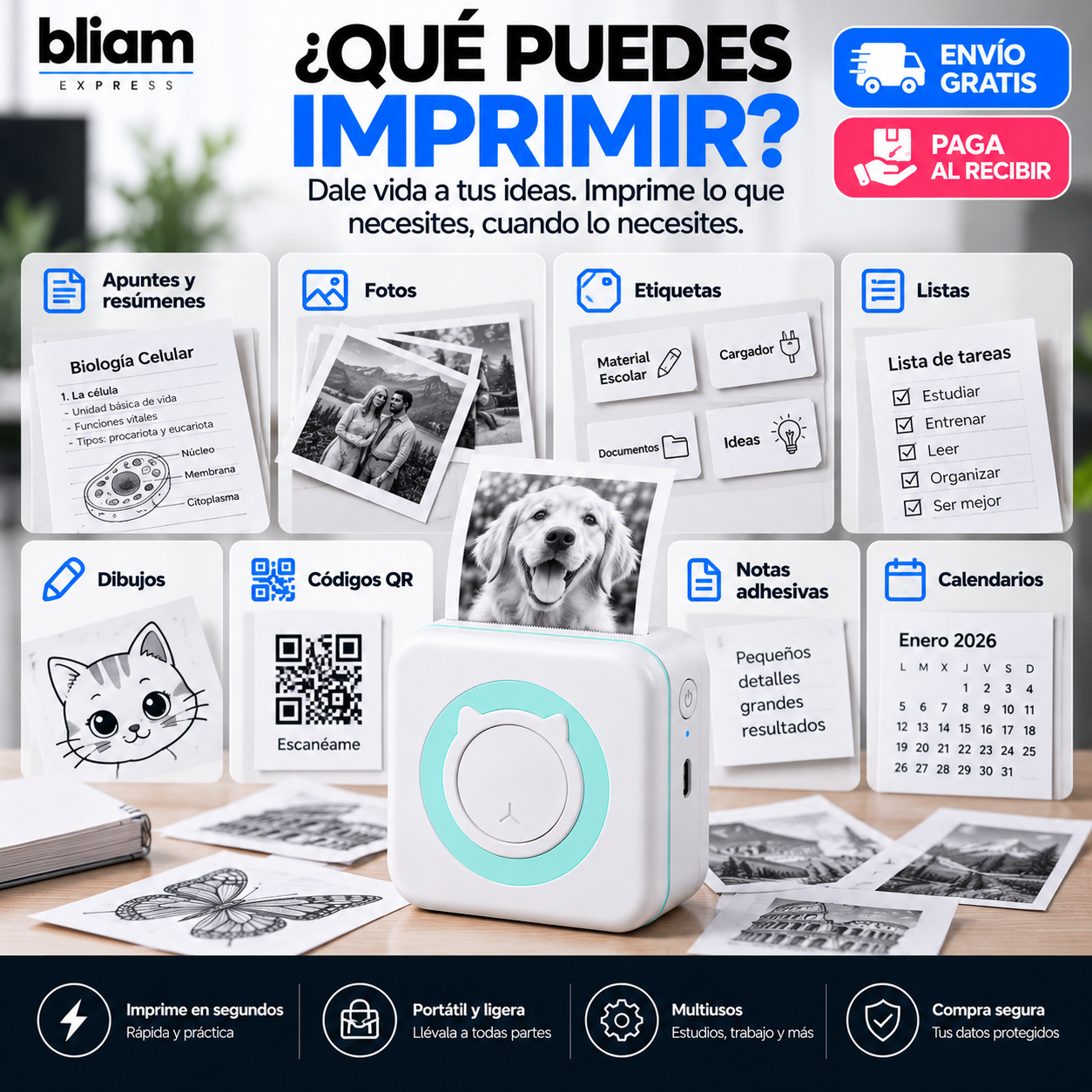 📸 PrintGo™ Mini — Impresora Térmica Portátil🔥