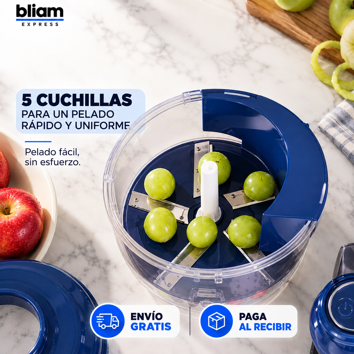 🍎PeelPro™ — Pelador Automático de Frutas y Verduras